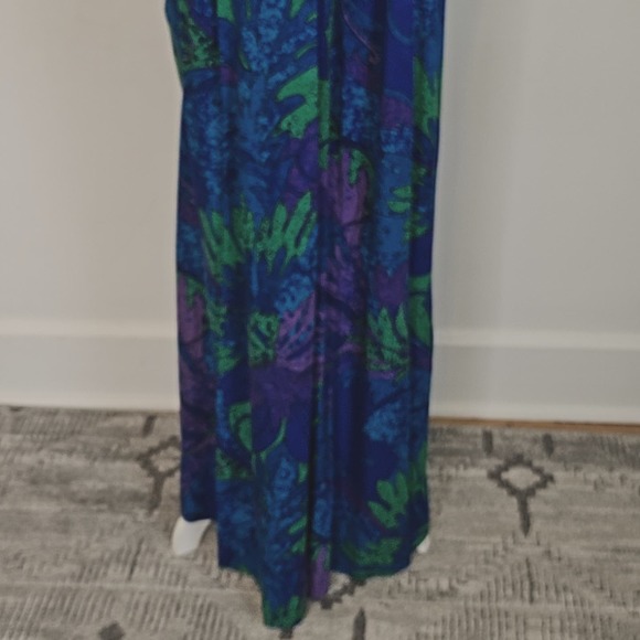 Vintage Sun Fashions of Hawaii Purple Maxi  Cape Dress size L - Picture 6 of 10